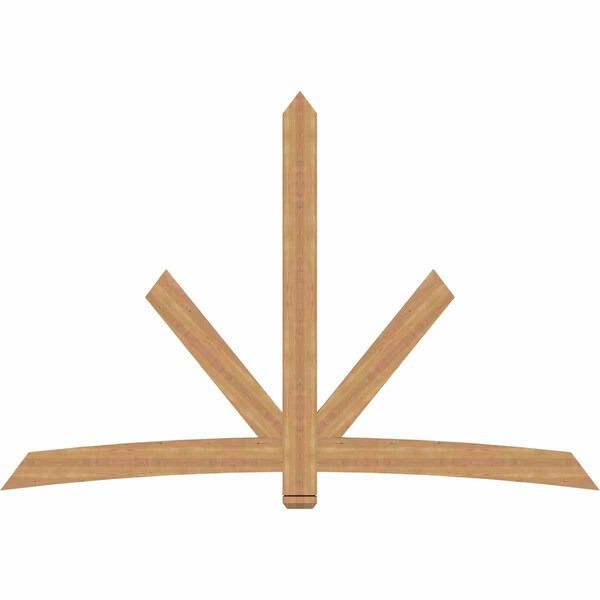 Ekena Millwork Alberta Smooth Timber Gable Bracket, Western Red Cedar, 96"W x 64"H x 1 1/2"D x 5 1/2"F, 16/12 Pitch GBW096X64X0206ALB00SWR - main